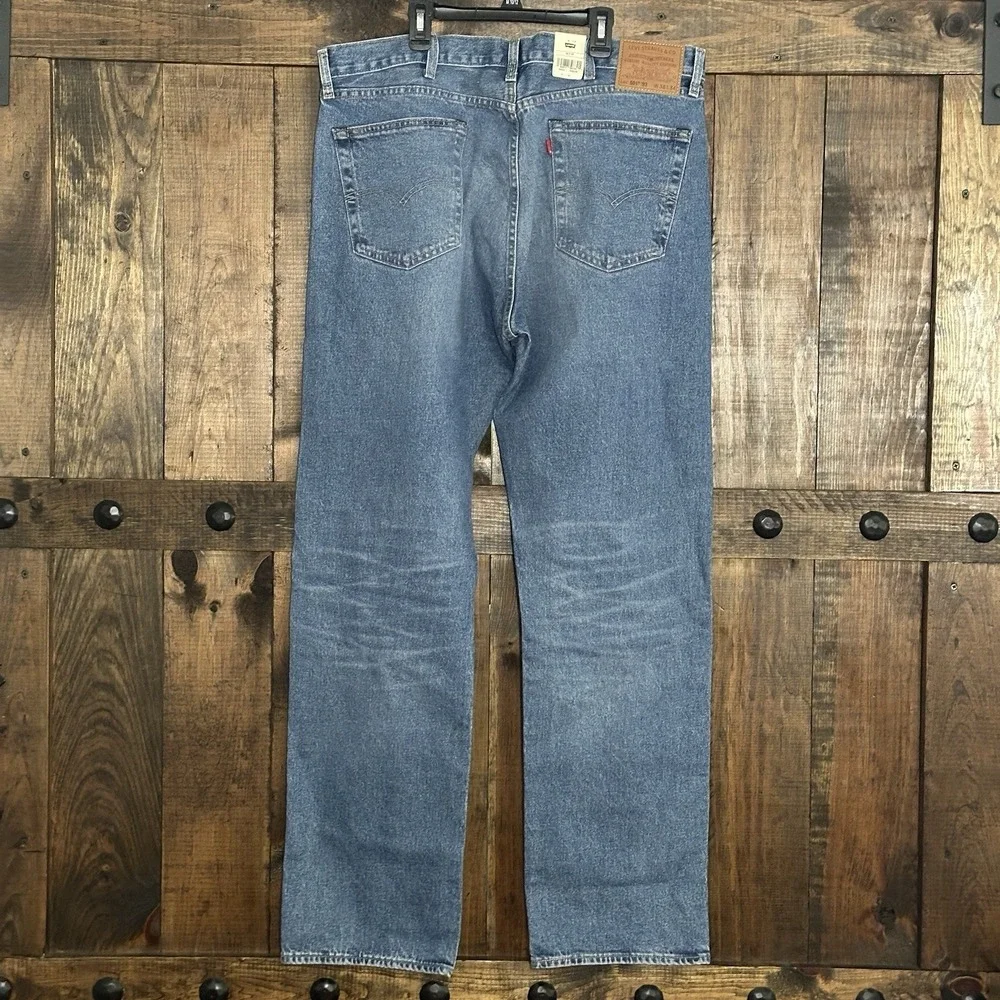 NWT Levi's Premium 501 '93 Straight Jeans Blue W\ Stretch‎ Men's Sz 38x34 RT$98